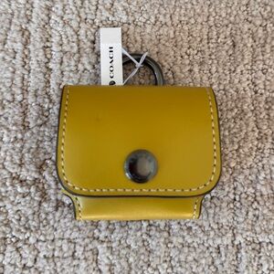 NWT Coach Mustard Leather AirPod Pro Case